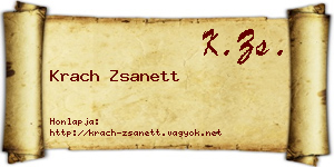 Krach Zsanett névjegykártya